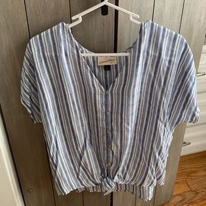 short sleeve button down top